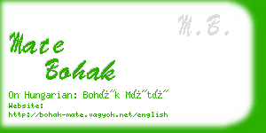 mate bohak business card